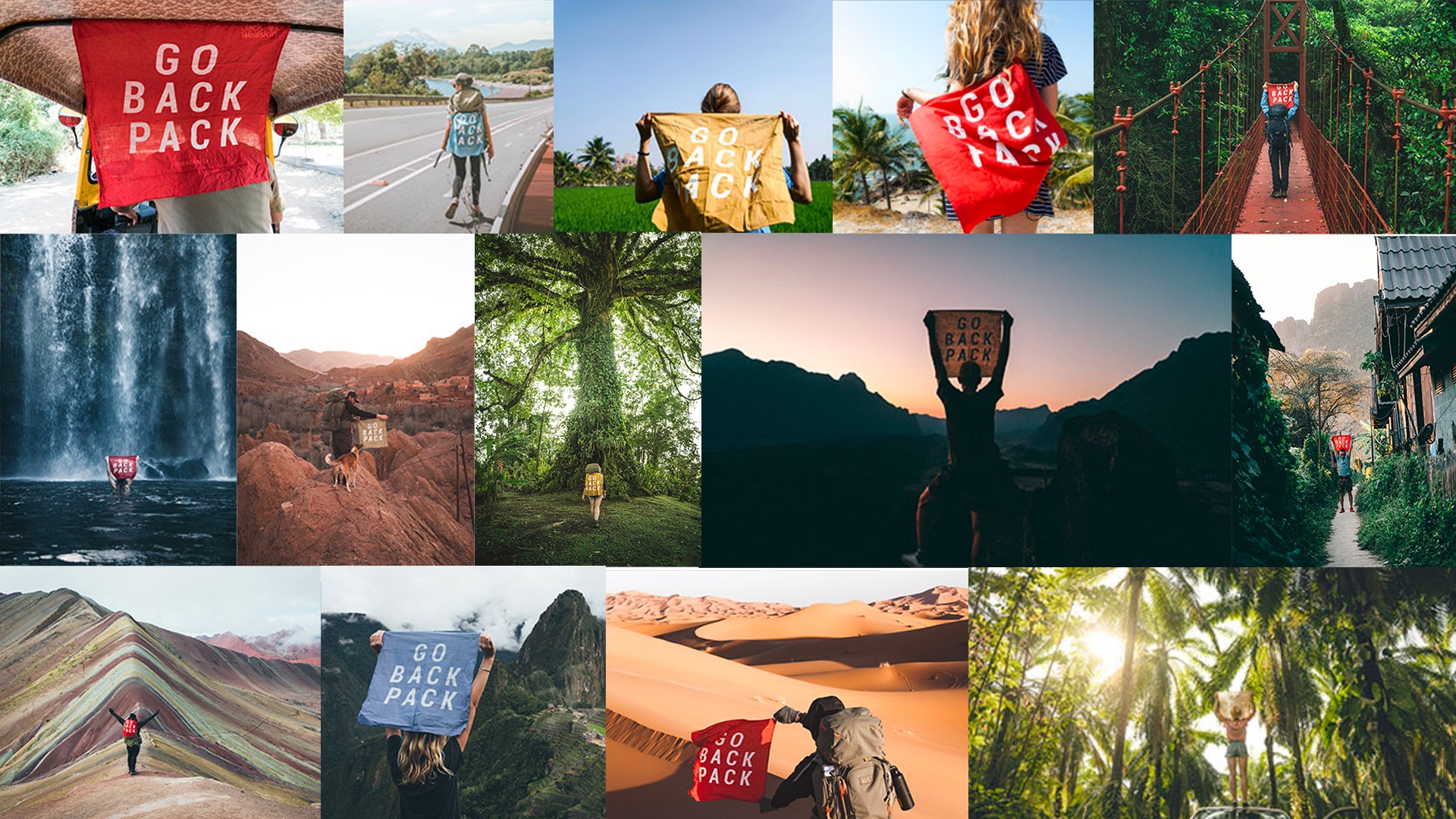 Fotocollage für die #GOBACKPACK Kampagne