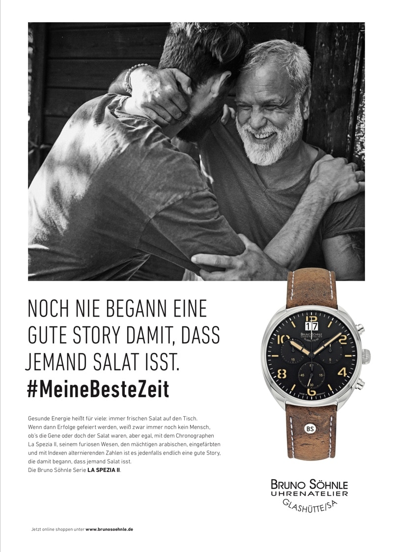 Print-Anzeige von Bruno Söhnle für eine Brand Relaunch Kampagne