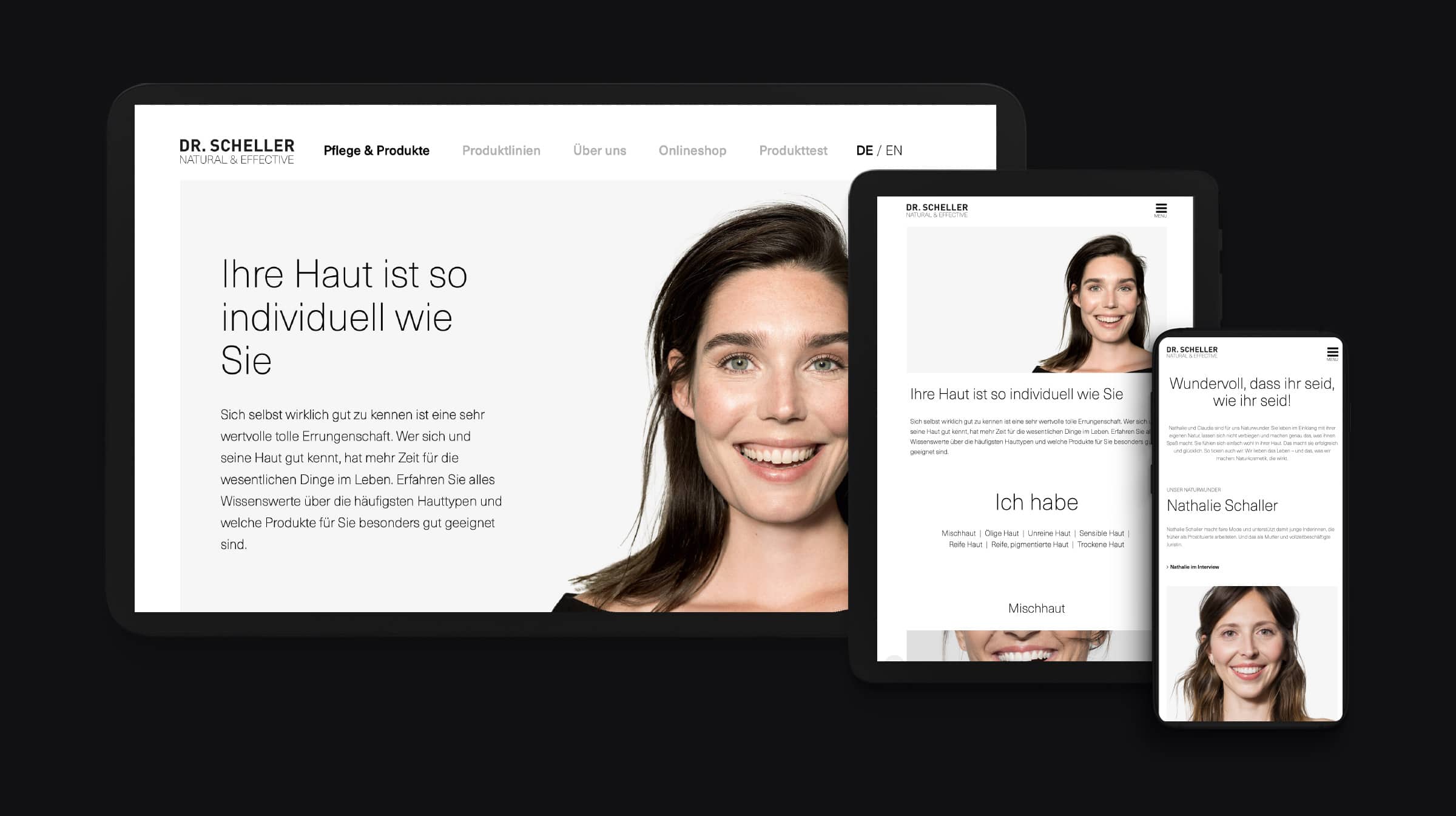 Dr. Scheller Website Mockup Marken Rebranding