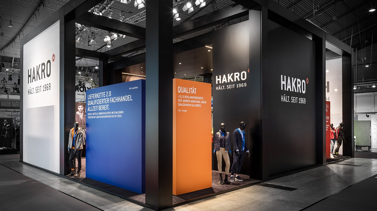 Hakro Messestand in der Außenansicht