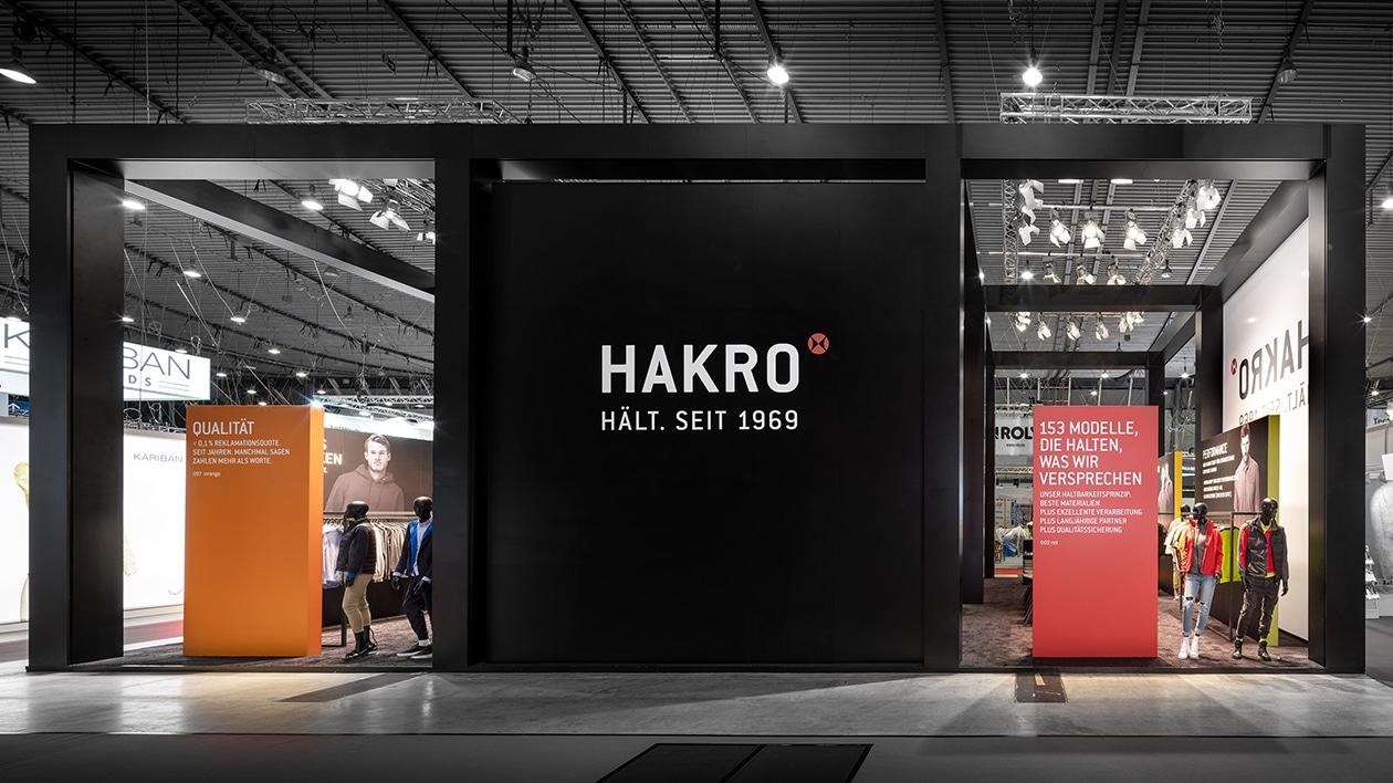 Hakro booth in the exterior view