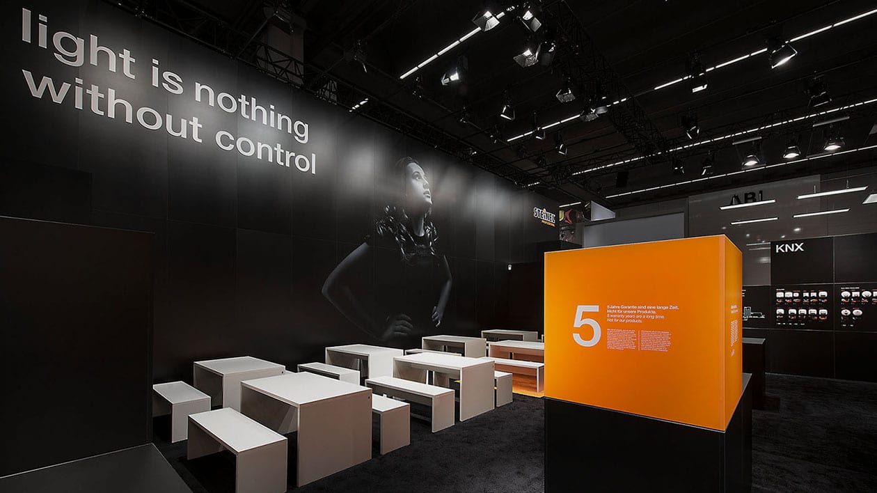 Steinel Messestand: Light is nothing without control