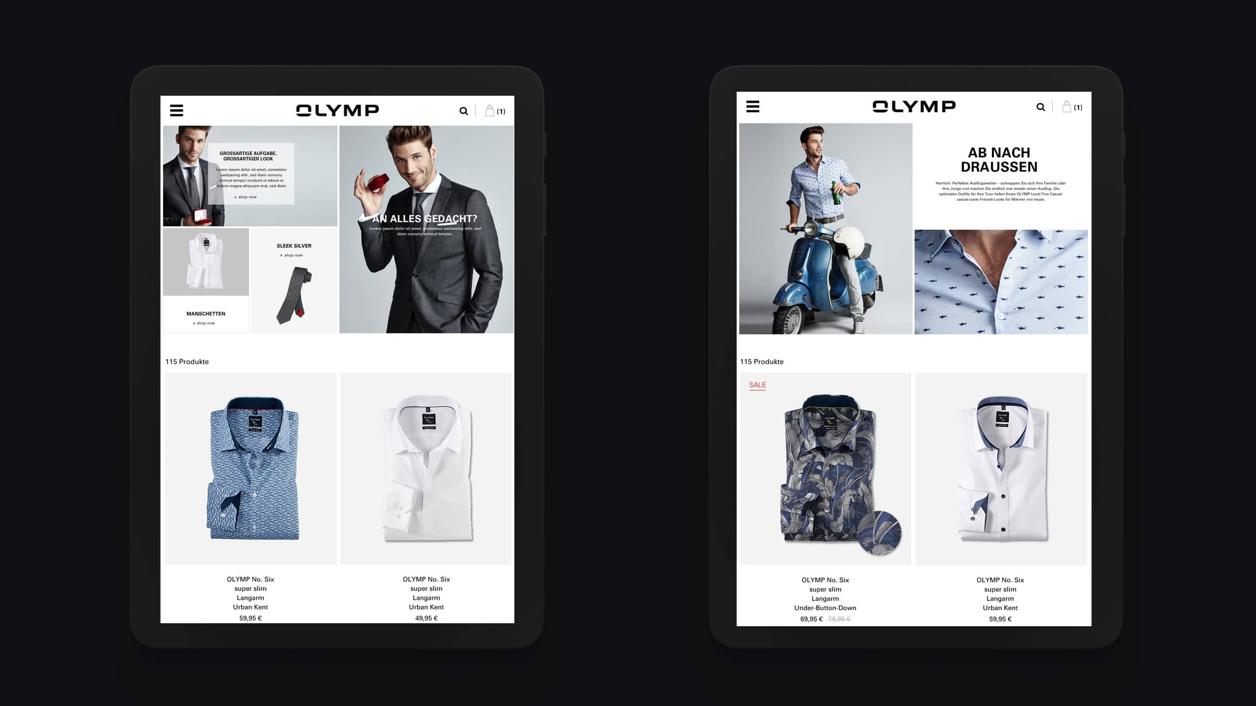 Olymp Mockup digitaler Relaunch